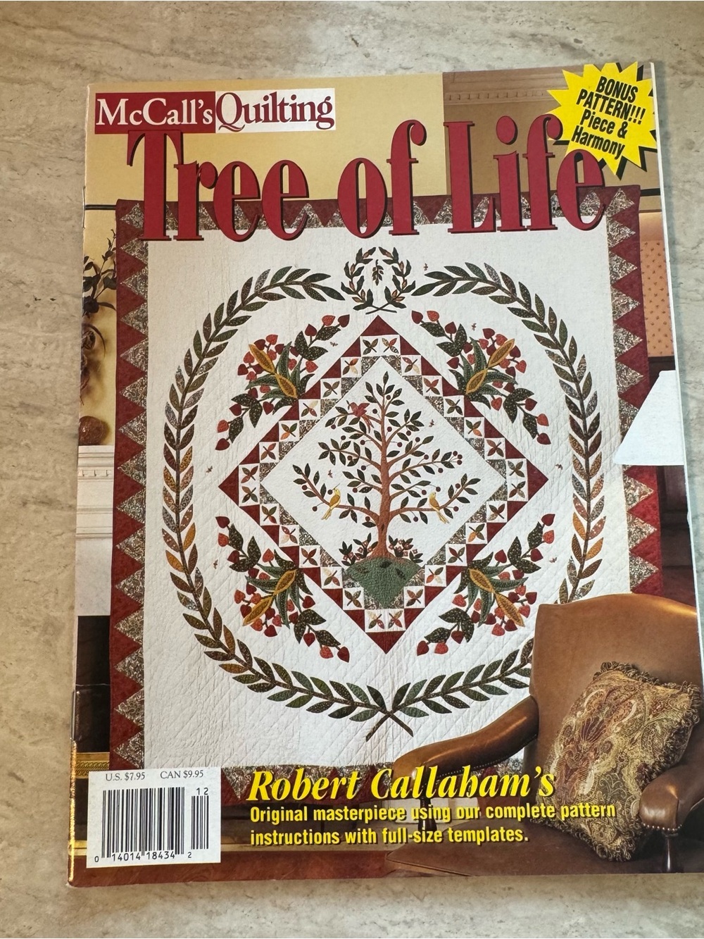 McCall's Quilting "Tree of Life" Quilt Pattern Book Vintage